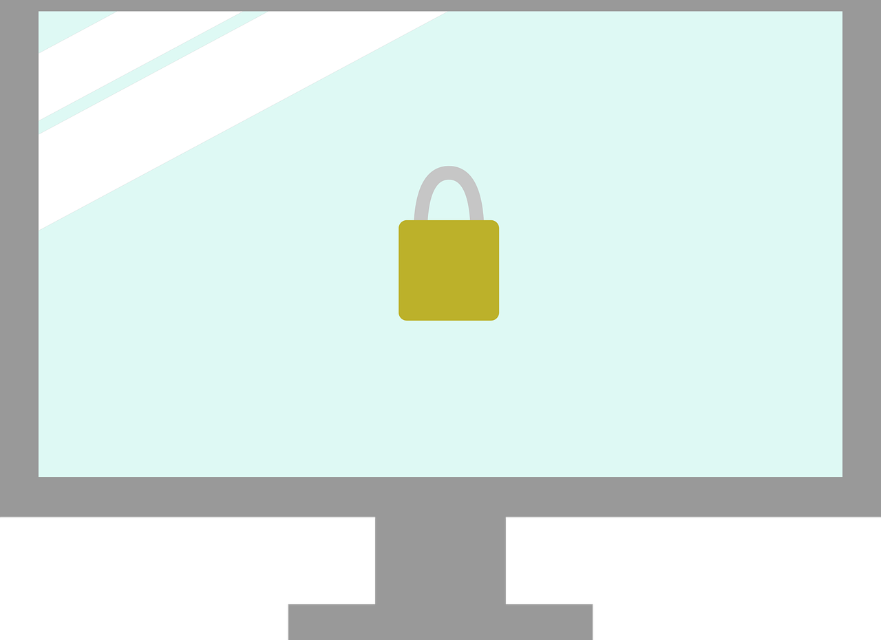 Free security lock protect vector
